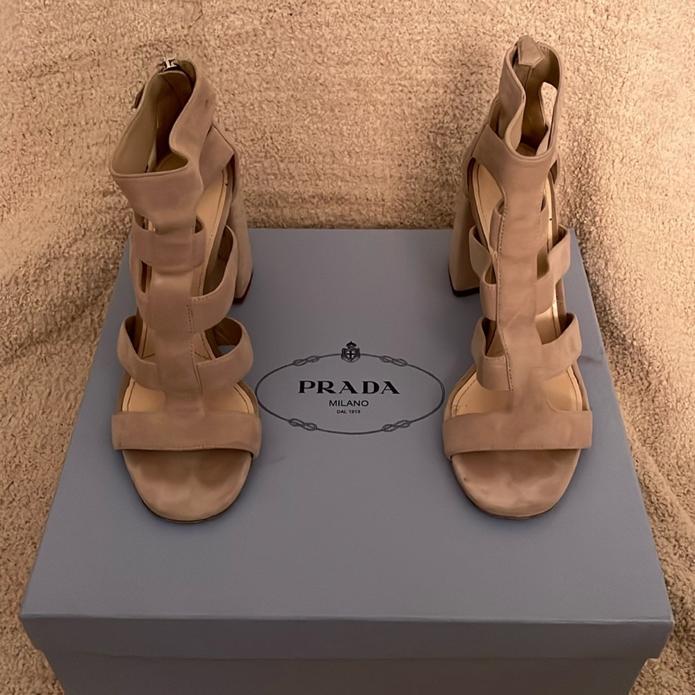 Nude Prada heels